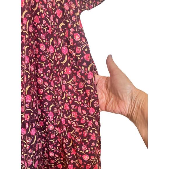 Old Navy Women's Whimsical Boho V-Neck Floral Swing Mini Dress Size XL Multi - Picture 7 of 10